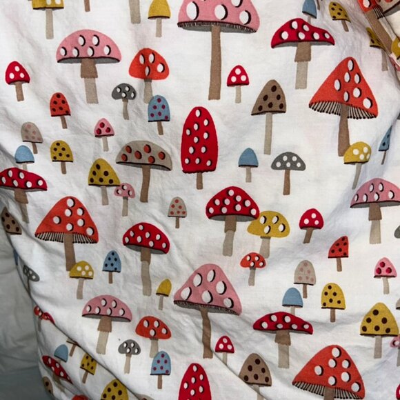 Kath Kidston red white MUSHROOM print TWIN fitted sheet pillow case 2 pieces - Picture 4 of 4